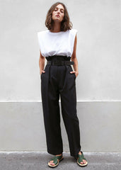 Eva Padded Shoulder Muscle T-Shirt - White