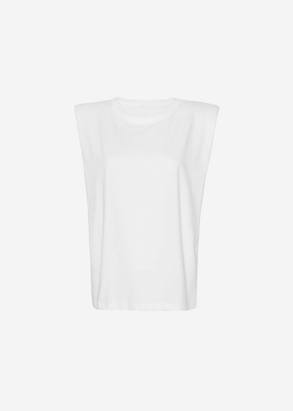 Eva Padded Shoulder Muscle T-Shirt - White