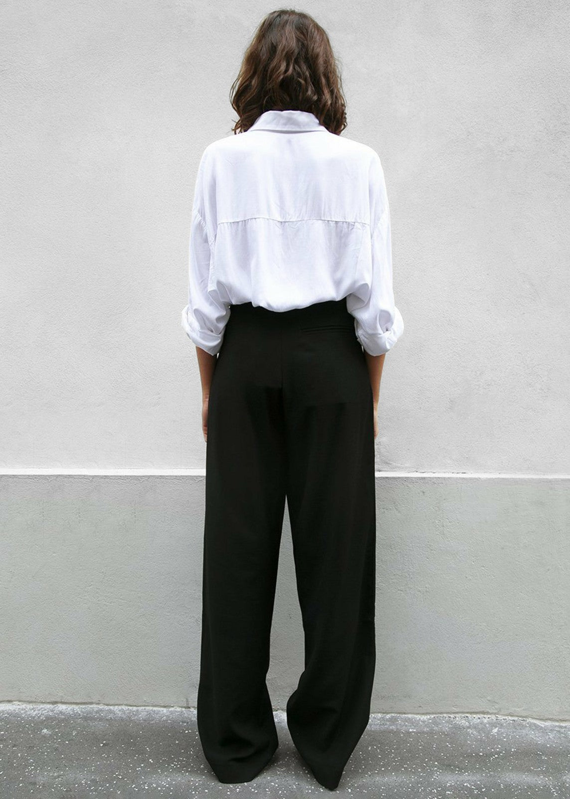 Hanna Silky Oversized Blouse - White