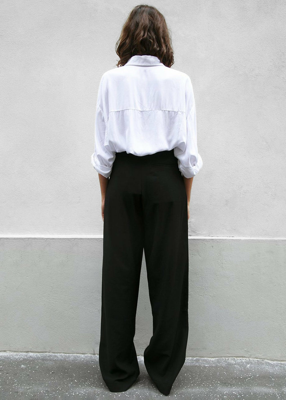 Hanna Silky Oversized Blouse - White