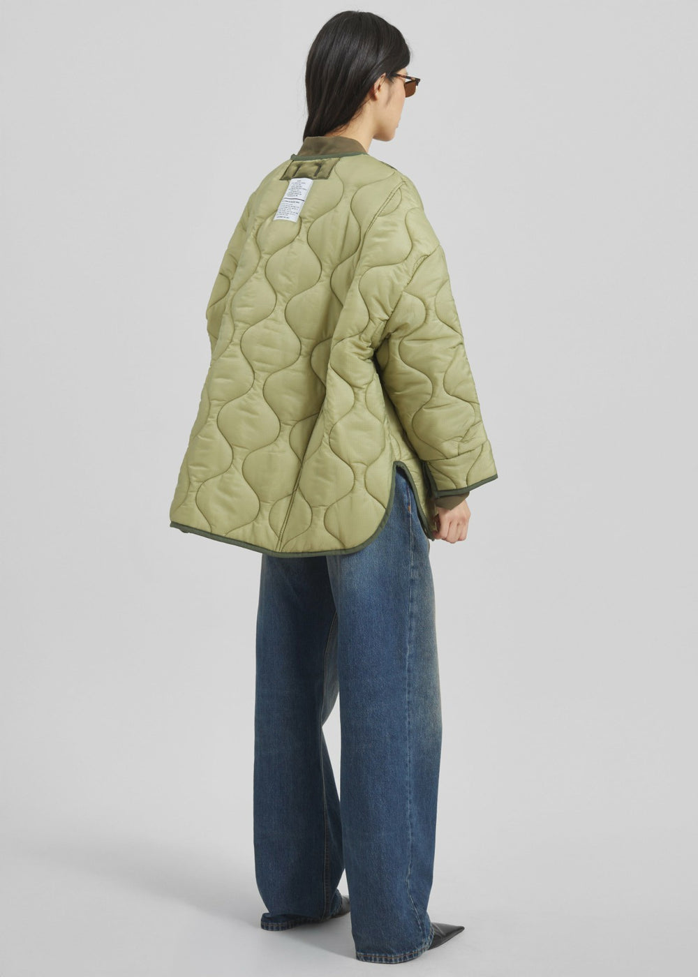 Teddy Quilted Jacket - Moss Green