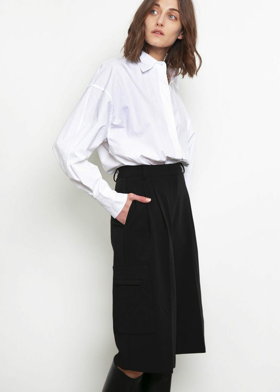 Lakely Oversized Button Down Shirt - White