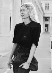 Carrington Padded Shoulder Tee - Black