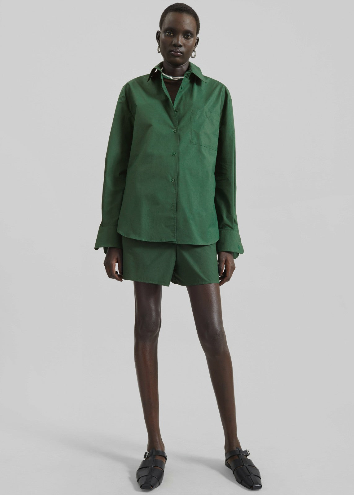 Lui Organic Cotton Shirt - Hunter Green