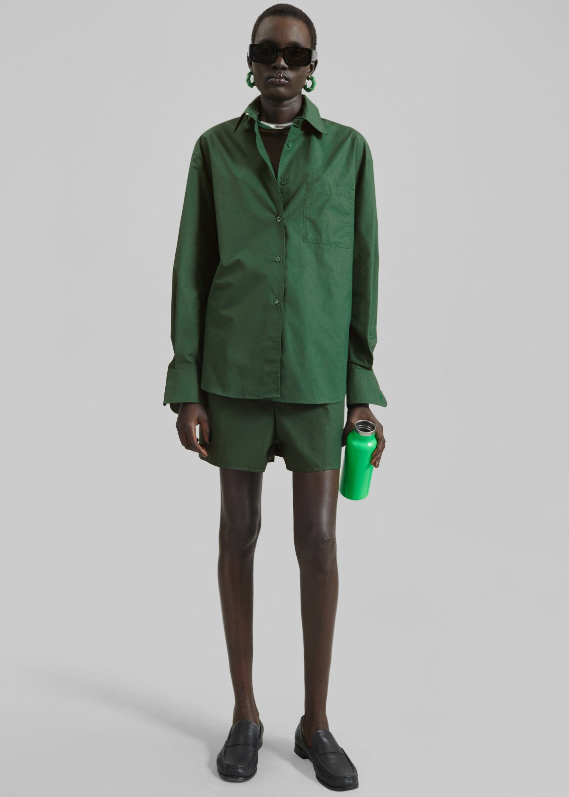 Lui Organic Cotton Shirt - Hunter Green