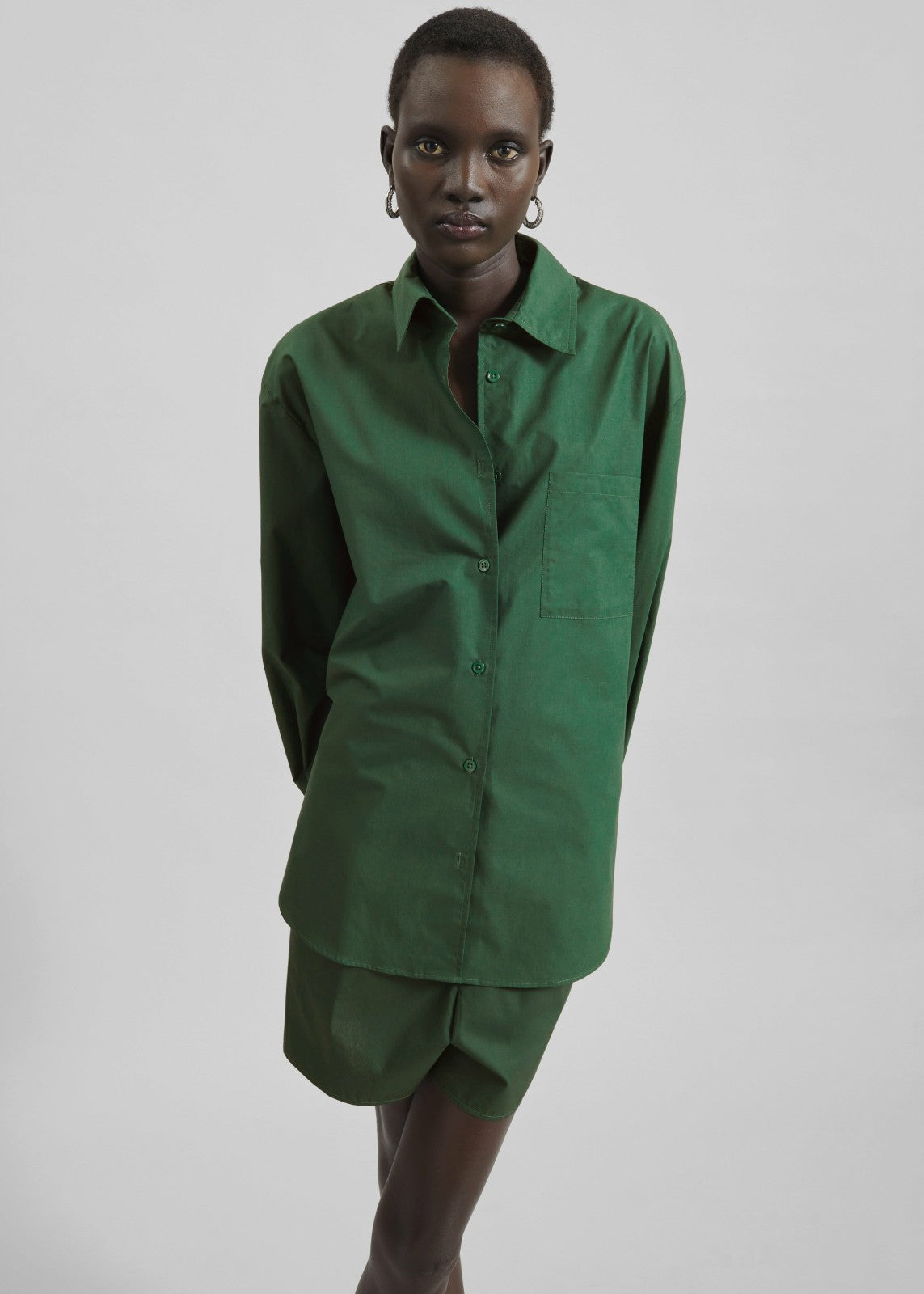 Lui Organic Cotton Shirt - Hunter Green