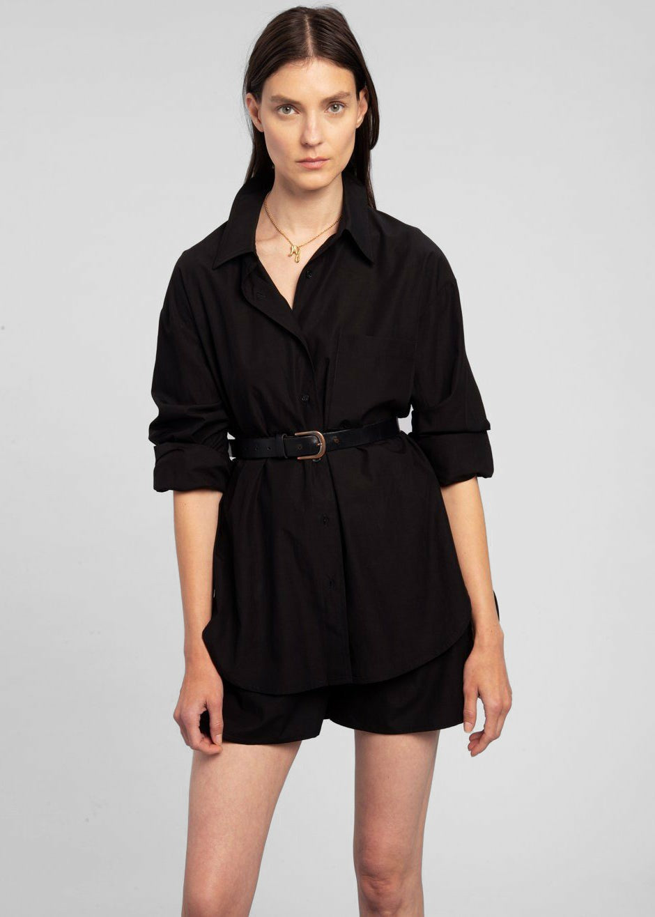 Lui Organic Cotton Shirt - Black