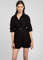 Lui Organic Cotton Shirt - Black