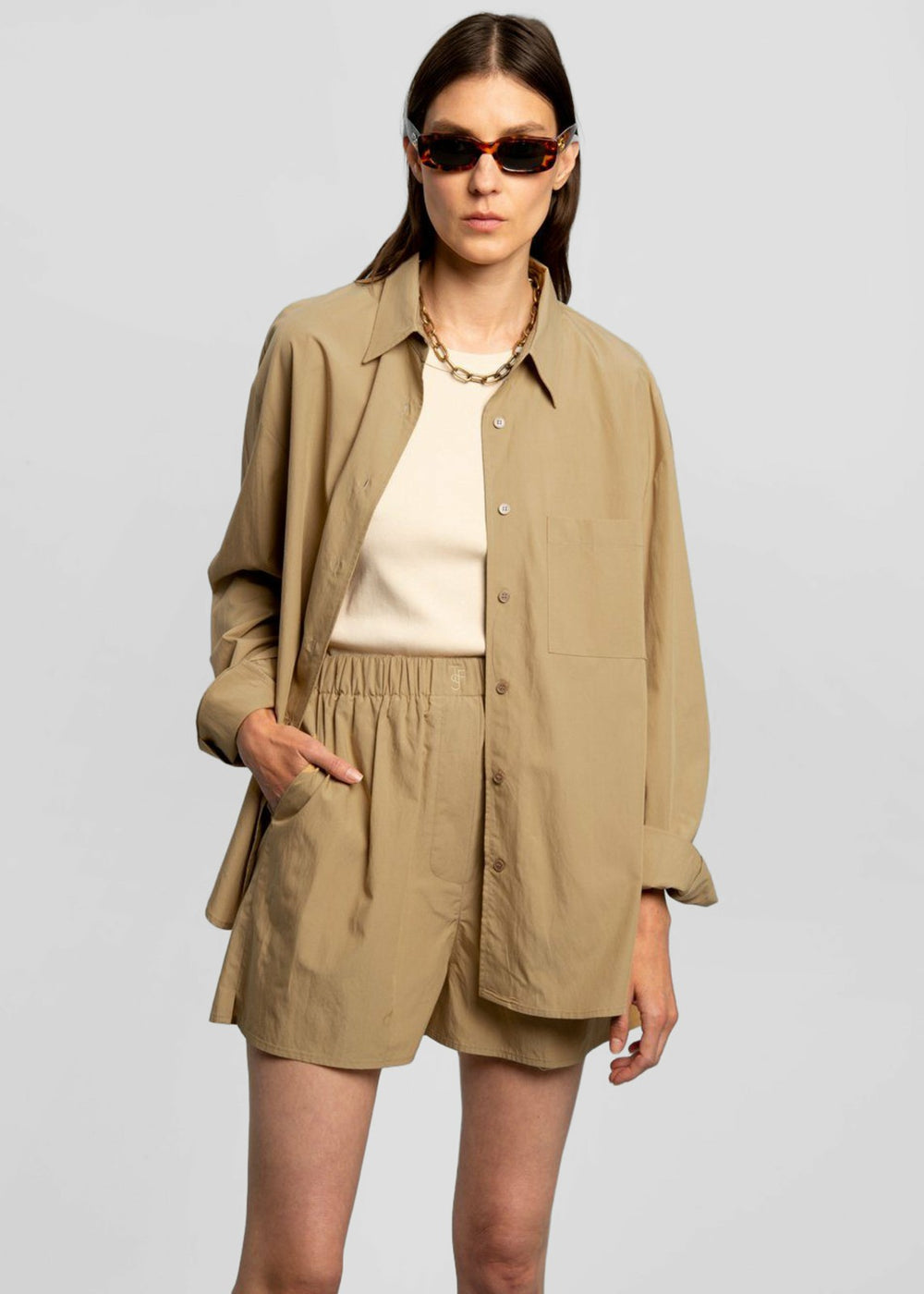 Lui Organic Cotton Shirt - Sahara