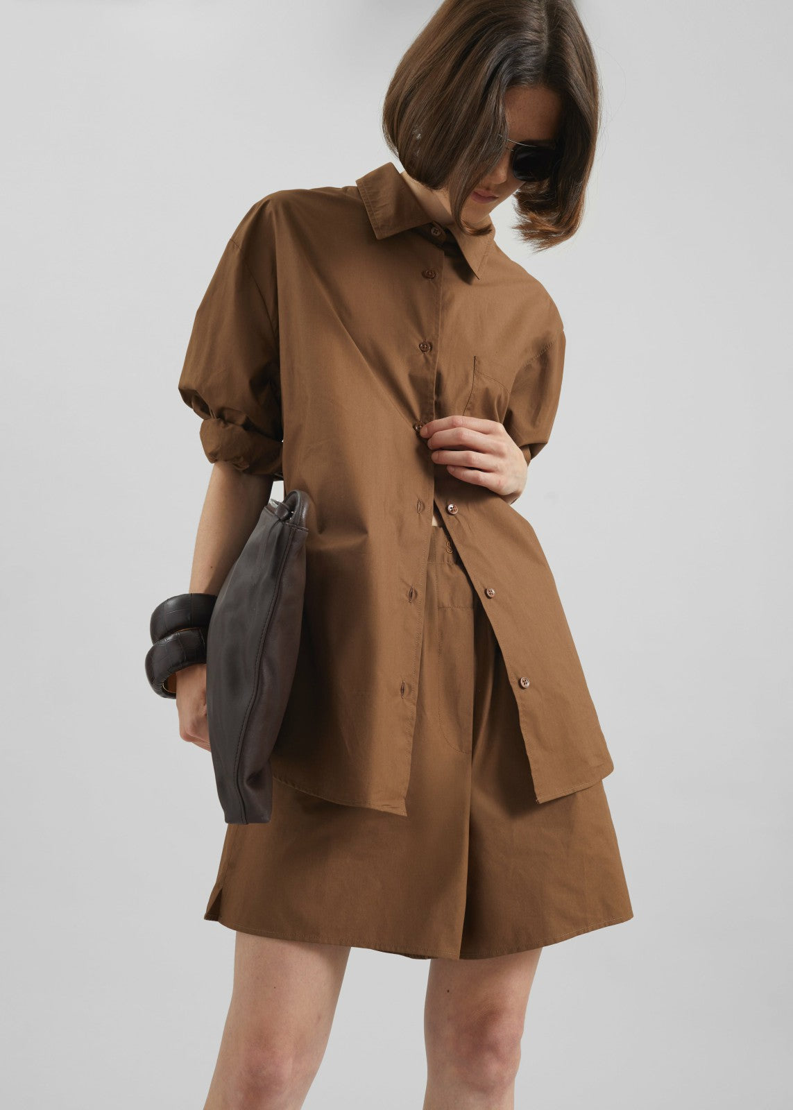 Lui Organic Cotton Shirt - Chocolate