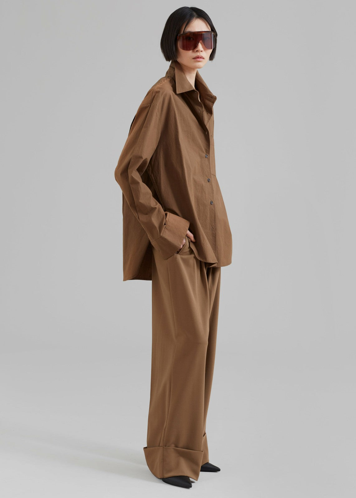 Lui Organic Cotton Shirt - Chocolate