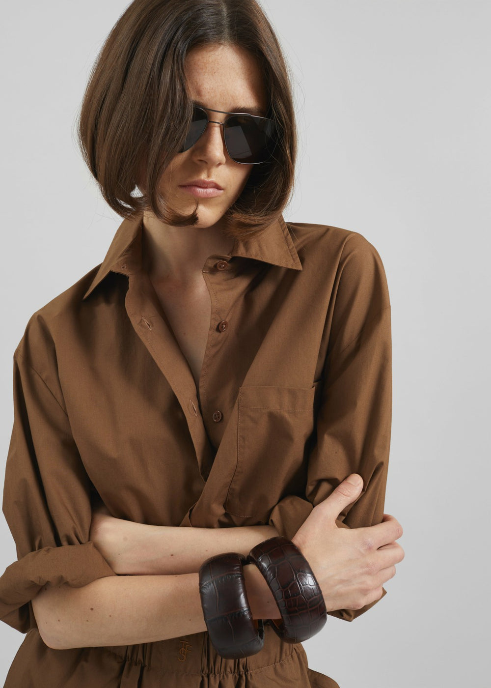 Lui Organic Cotton Shirt - Chocolate