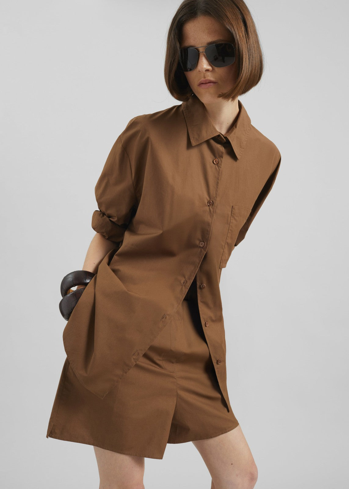 Lui Organic Cotton Shirt - Chocolate
