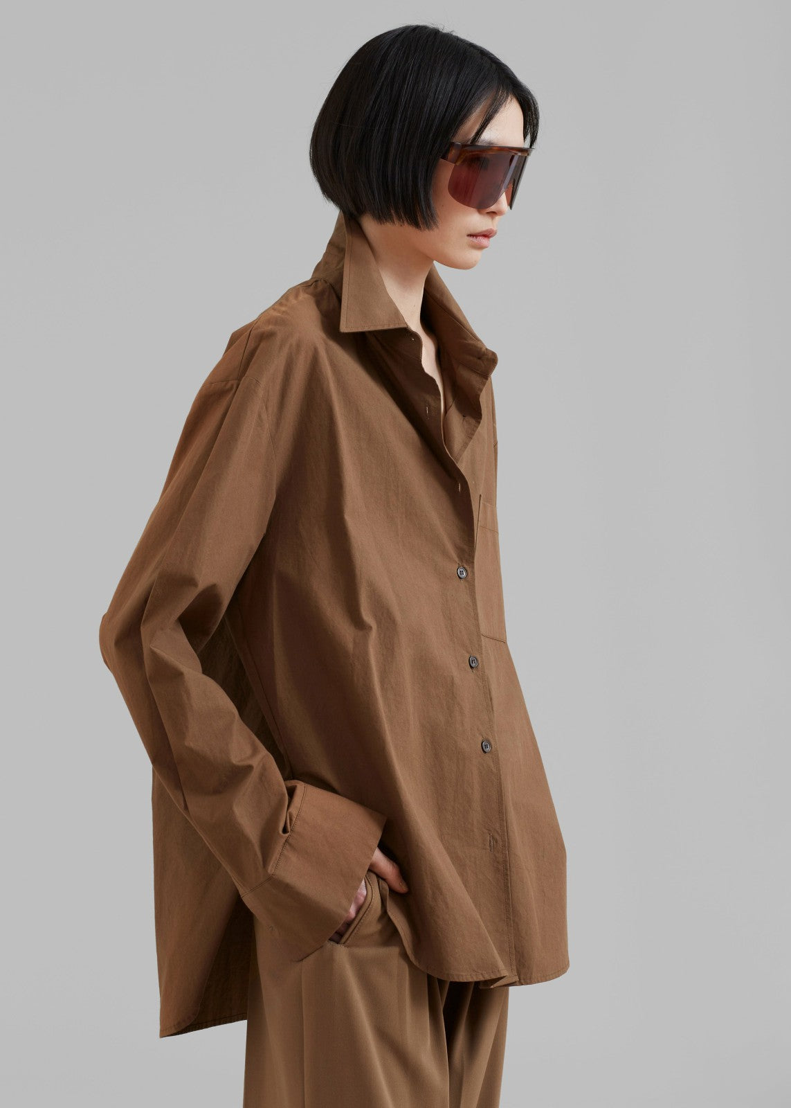 Lui Organic Cotton Shirt - Chocolate