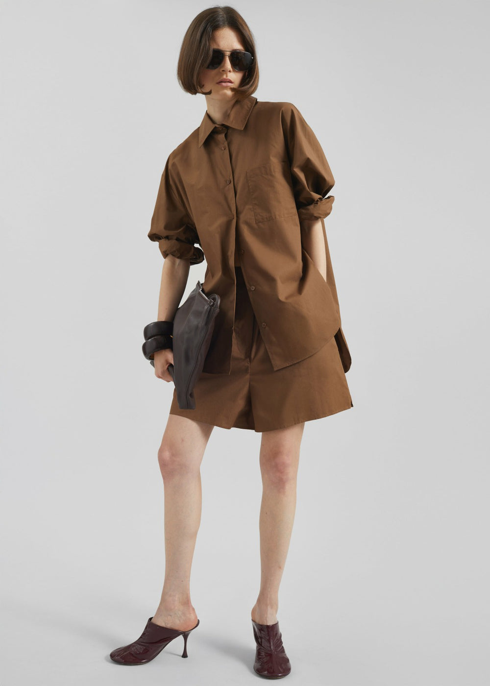 Lui Organic Cotton Shirt - Chocolate