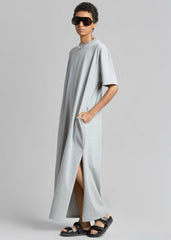 Lou Oversized Tee Dress - Heather Grey
