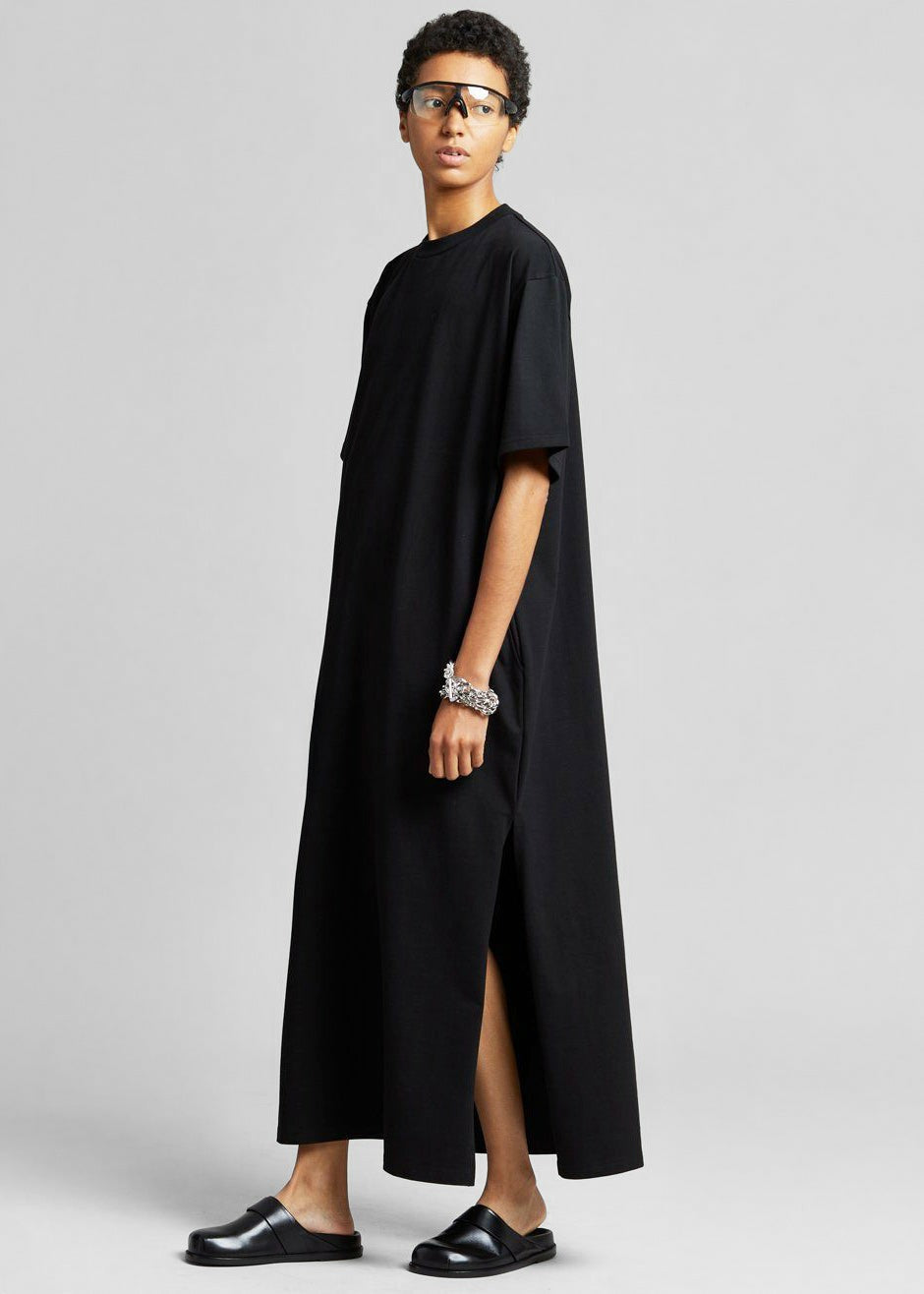 Lou Oversized Tee Dress - Black