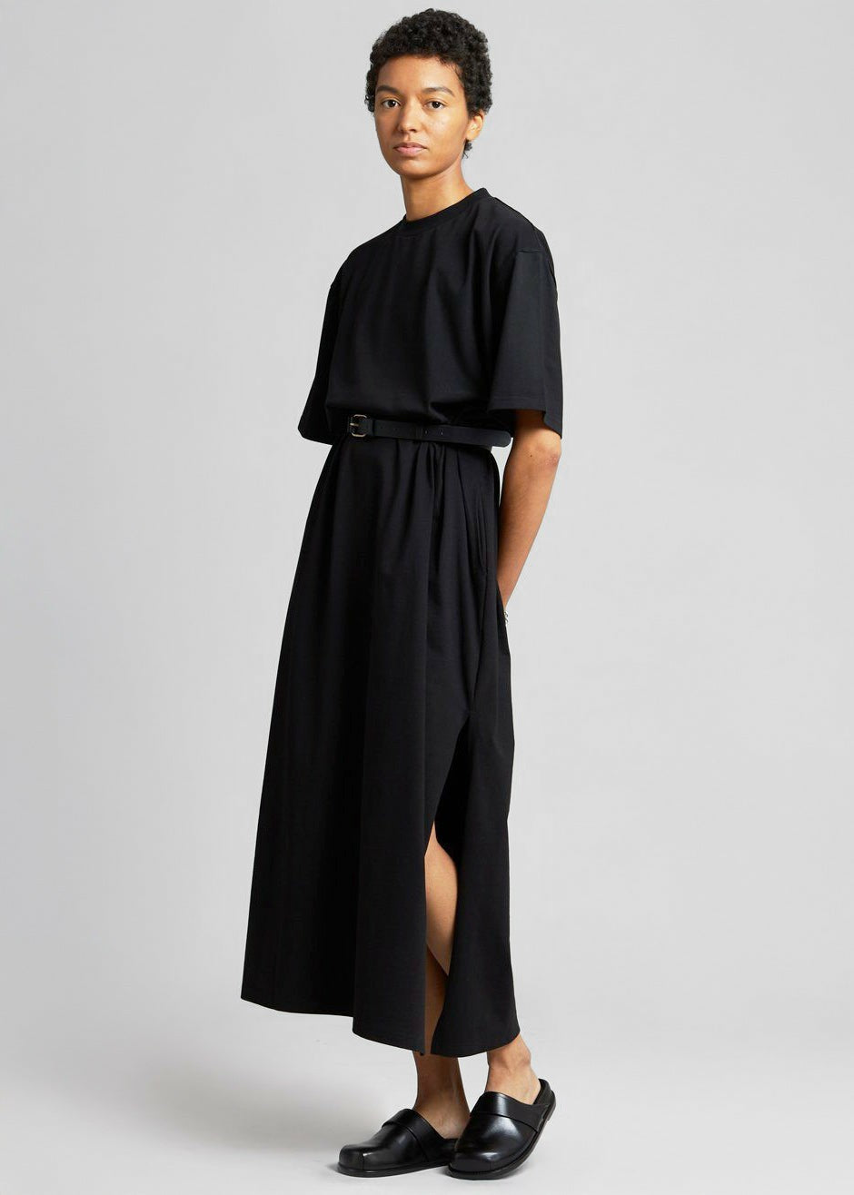 Lou Oversized Tee Dress - Black