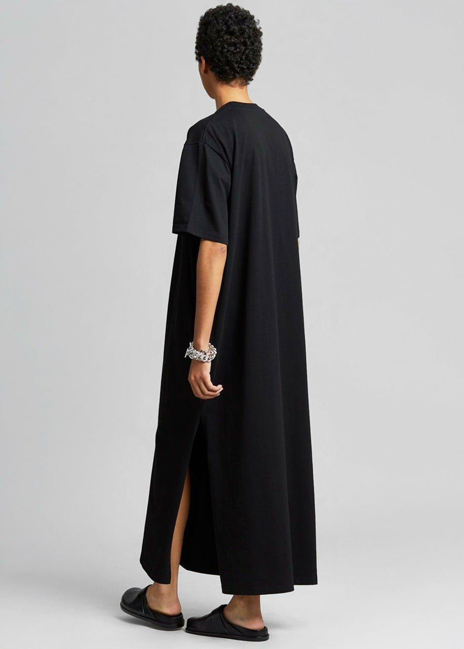 Lou Oversized Tee Dress - Black