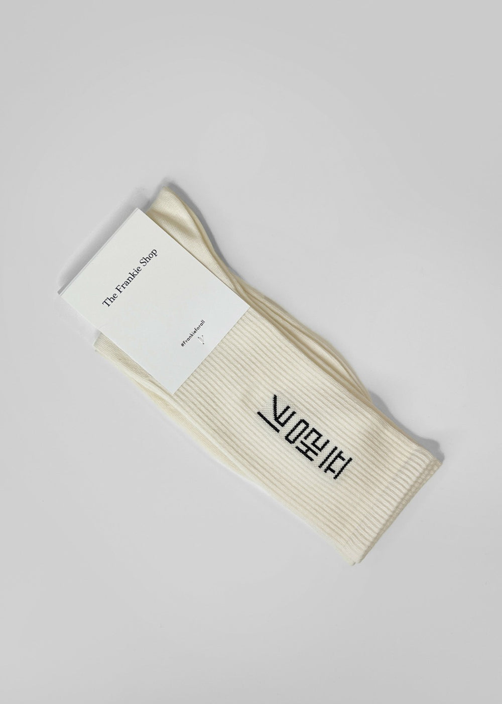 Frankie in Korean Ribbed Socks - Vanilla