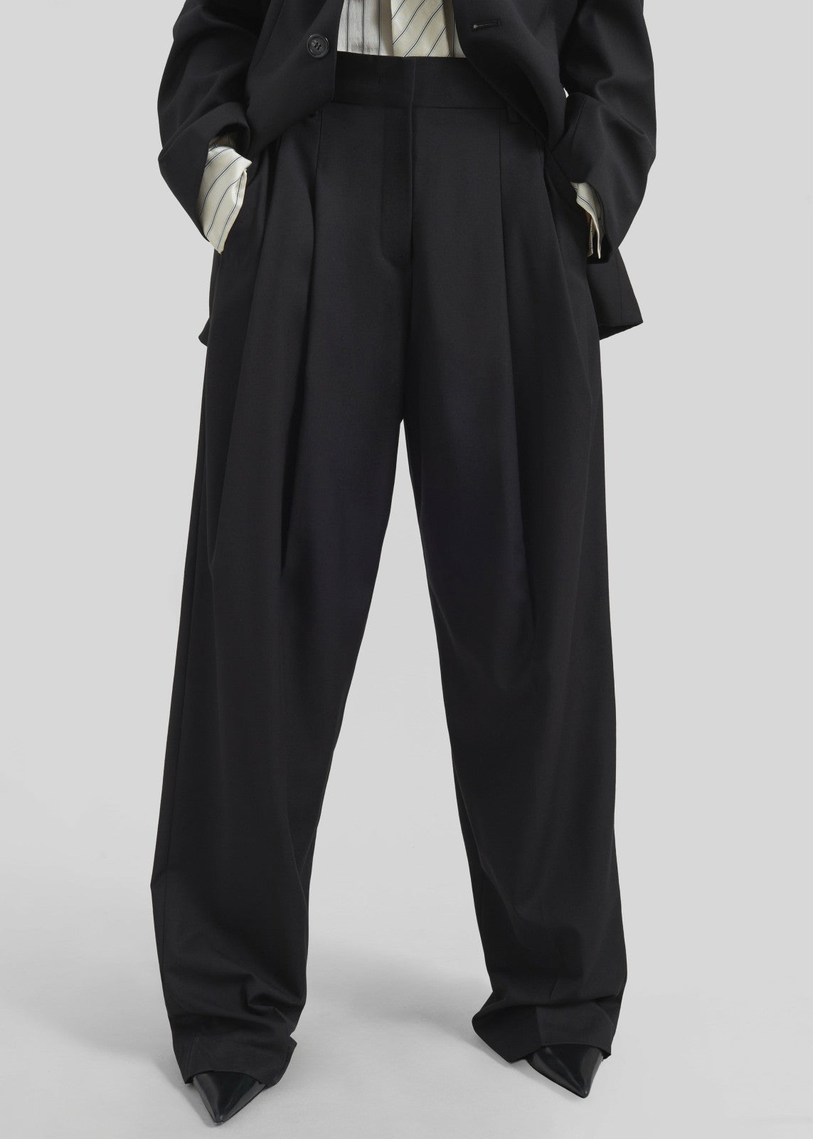 Gelso Pleated Trousers - Black