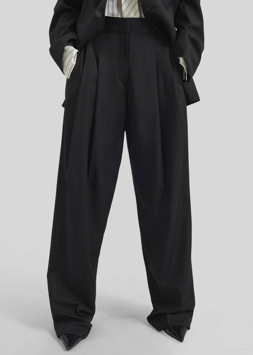 Gelso Pleated Trousers - Black
