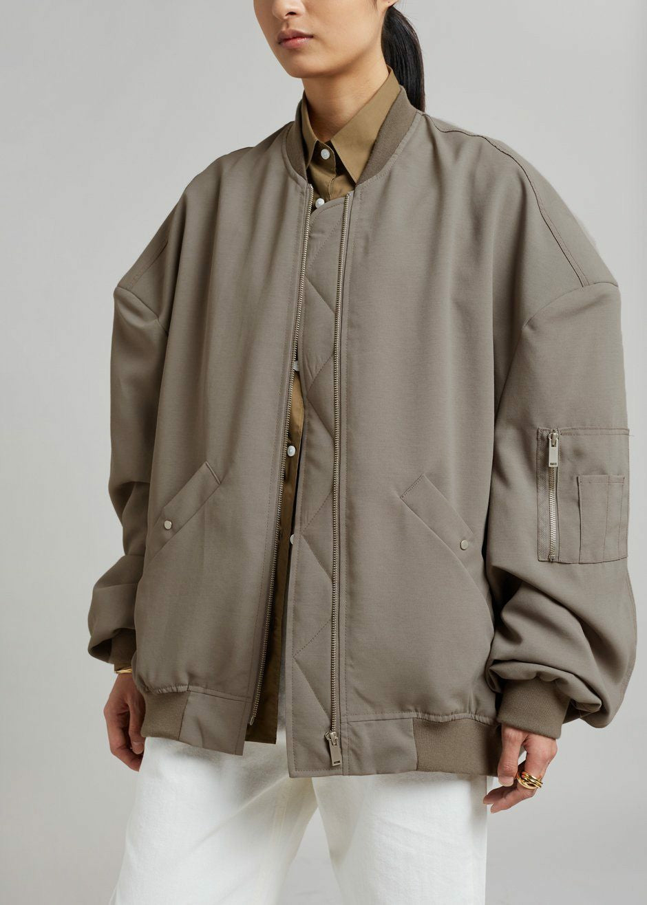 Lumi Bomber Jacket - Dark Olive