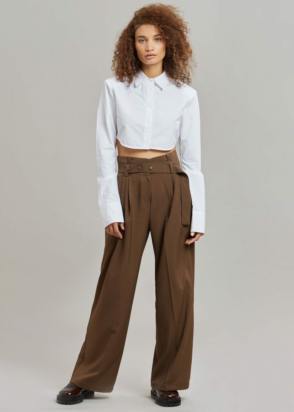 Uma Cropped Shirt - White