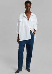Elara Oversized Shirt - Optic White