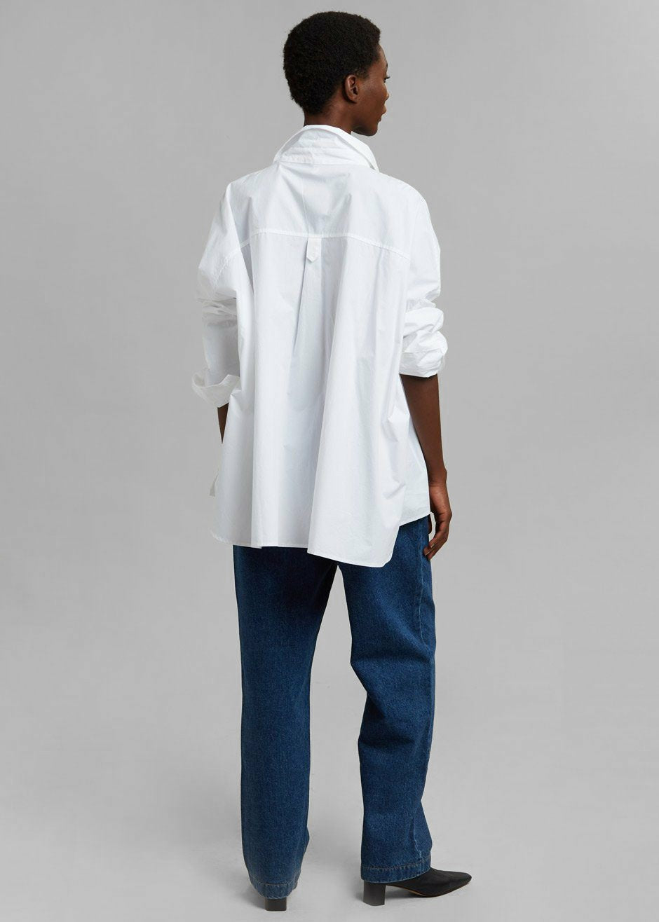 Elara Oversized Shirt - Optic White