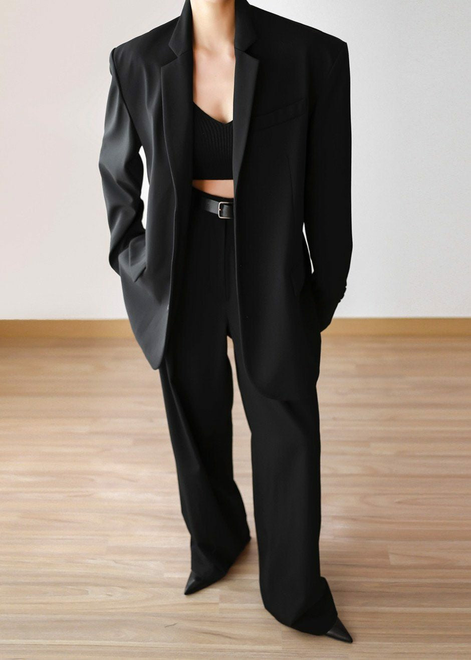 Tansy Oversized Blazer - Black