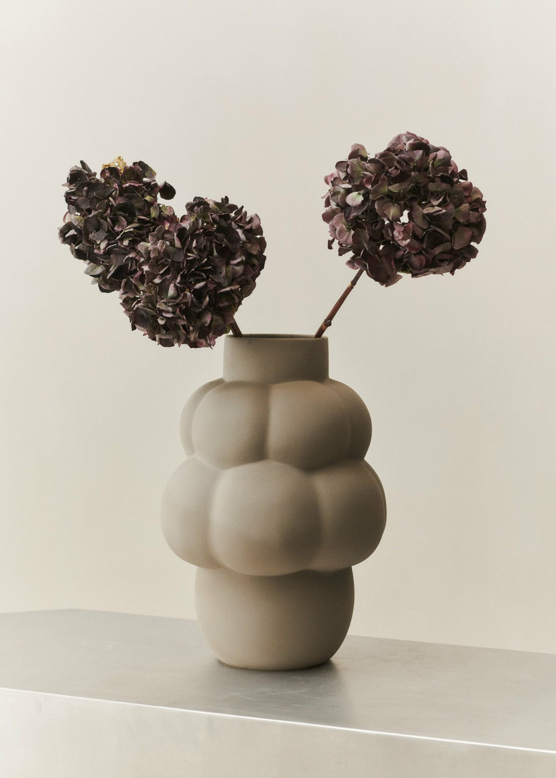 Louise Roe Ceramic Balloon Vase 04 - Sanded Grey