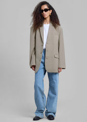 Gelso Oversized Blazer - Light Taupe Melange