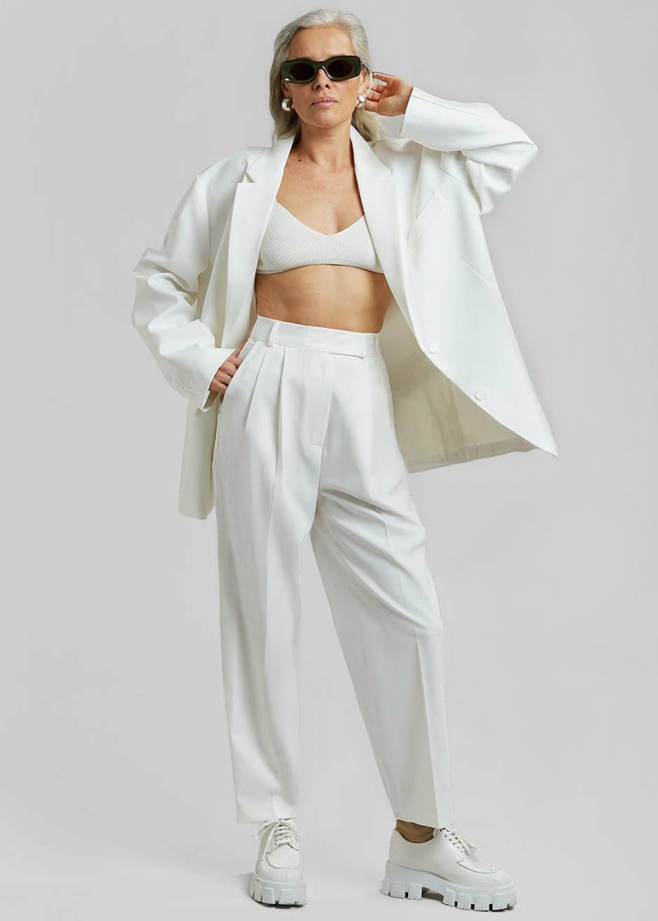 Bea Suit Pants - White