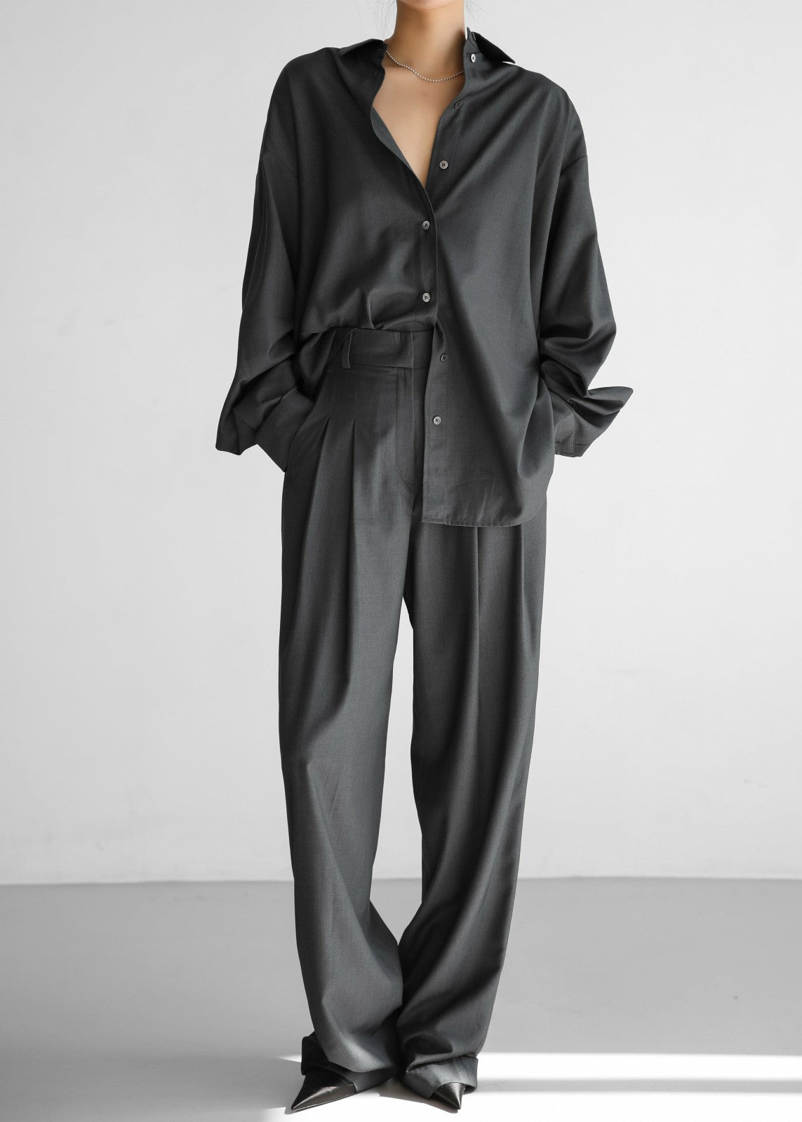 Gelso Shirt - Dark Grey Melange