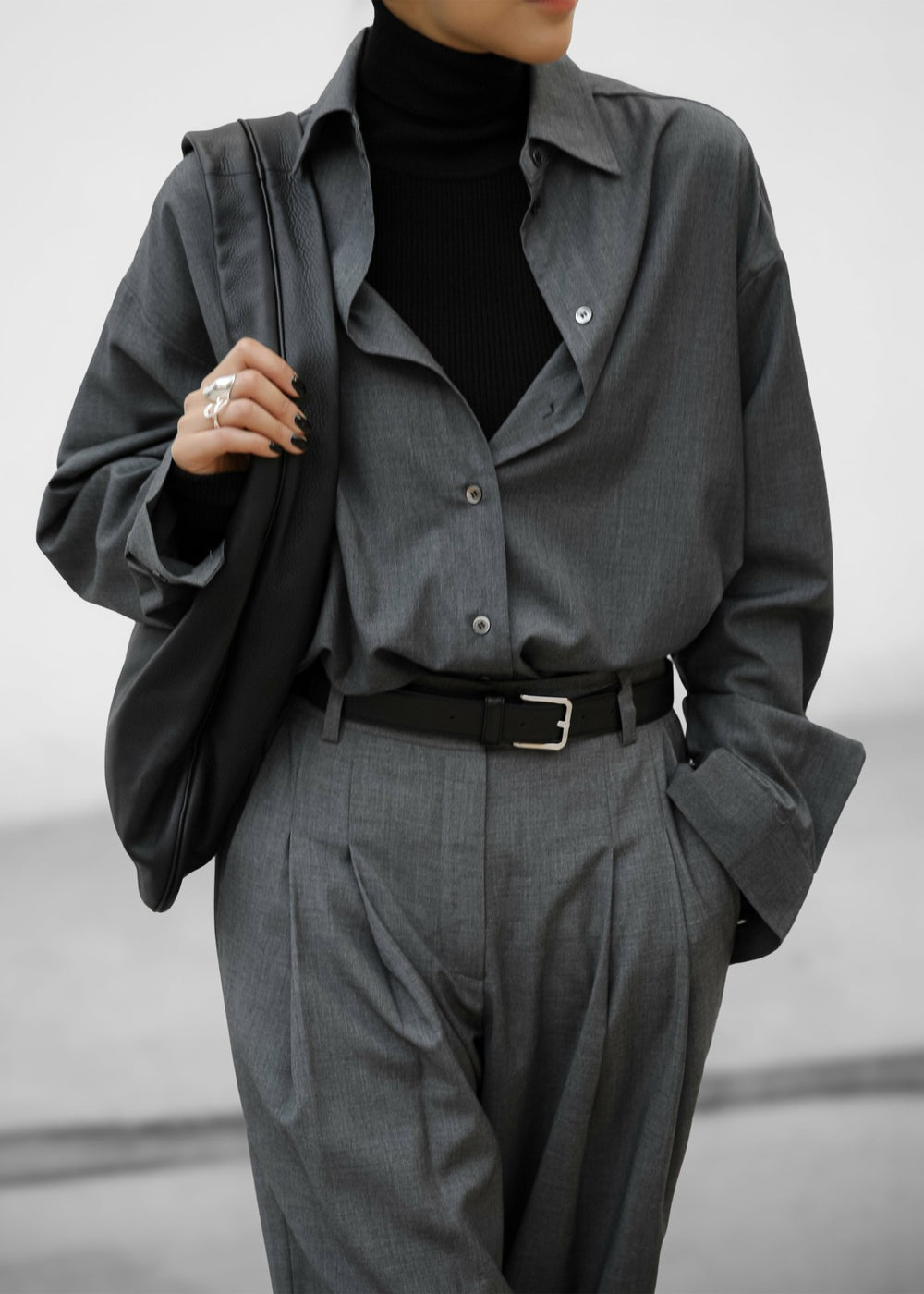 Gelso Shirt - Dark Grey Melange