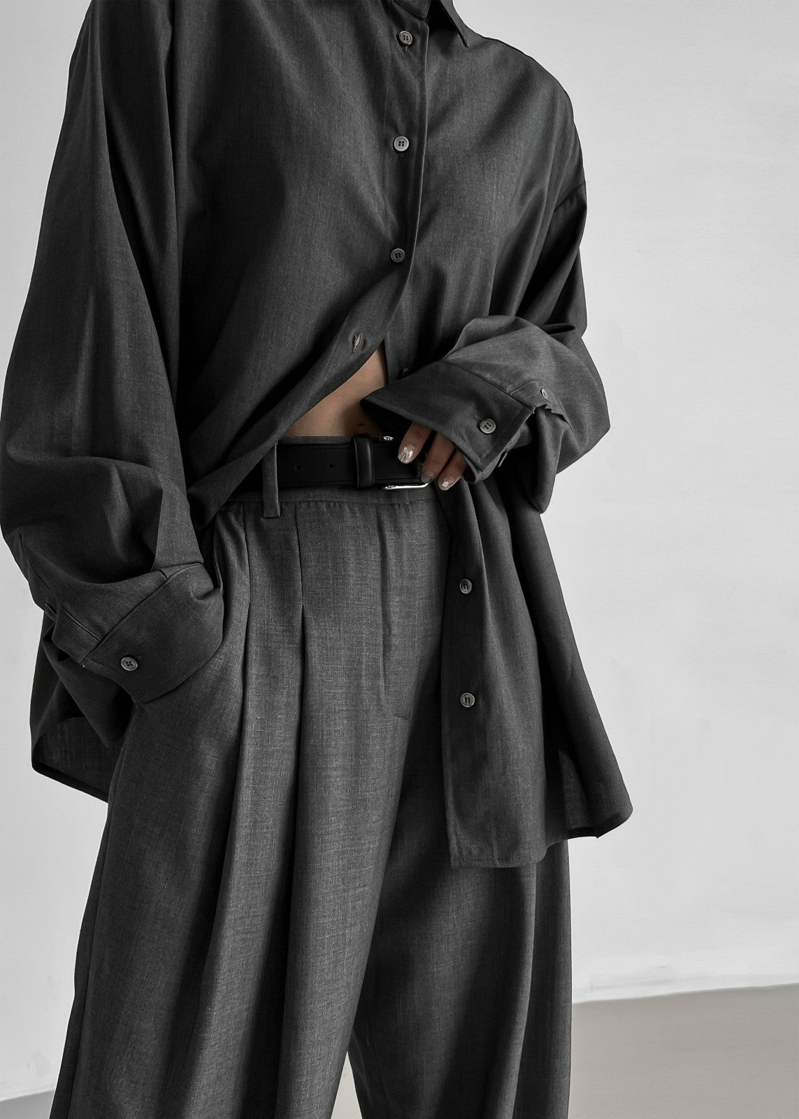 Gelso Shirt - Dark Grey Melange