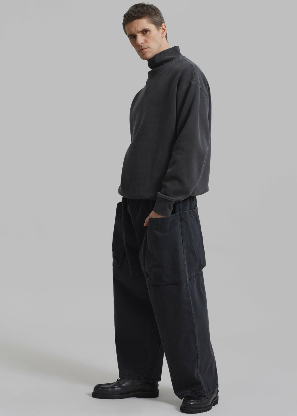 Cliff Denim Balloon Pants - Black