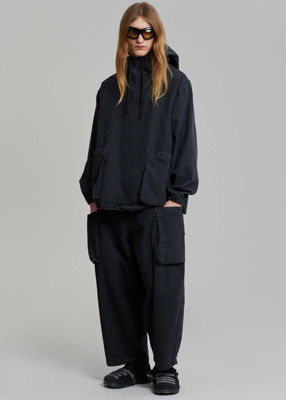 Cliff Denim Balloon Pants - Black