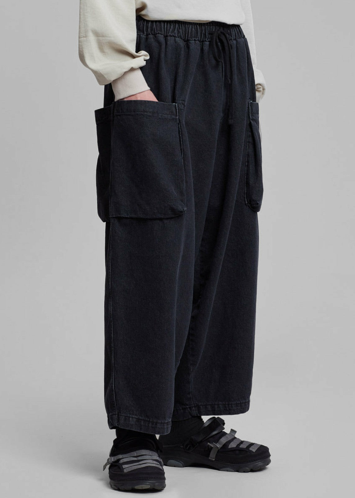 Cliff Denim Balloon Pants - Black