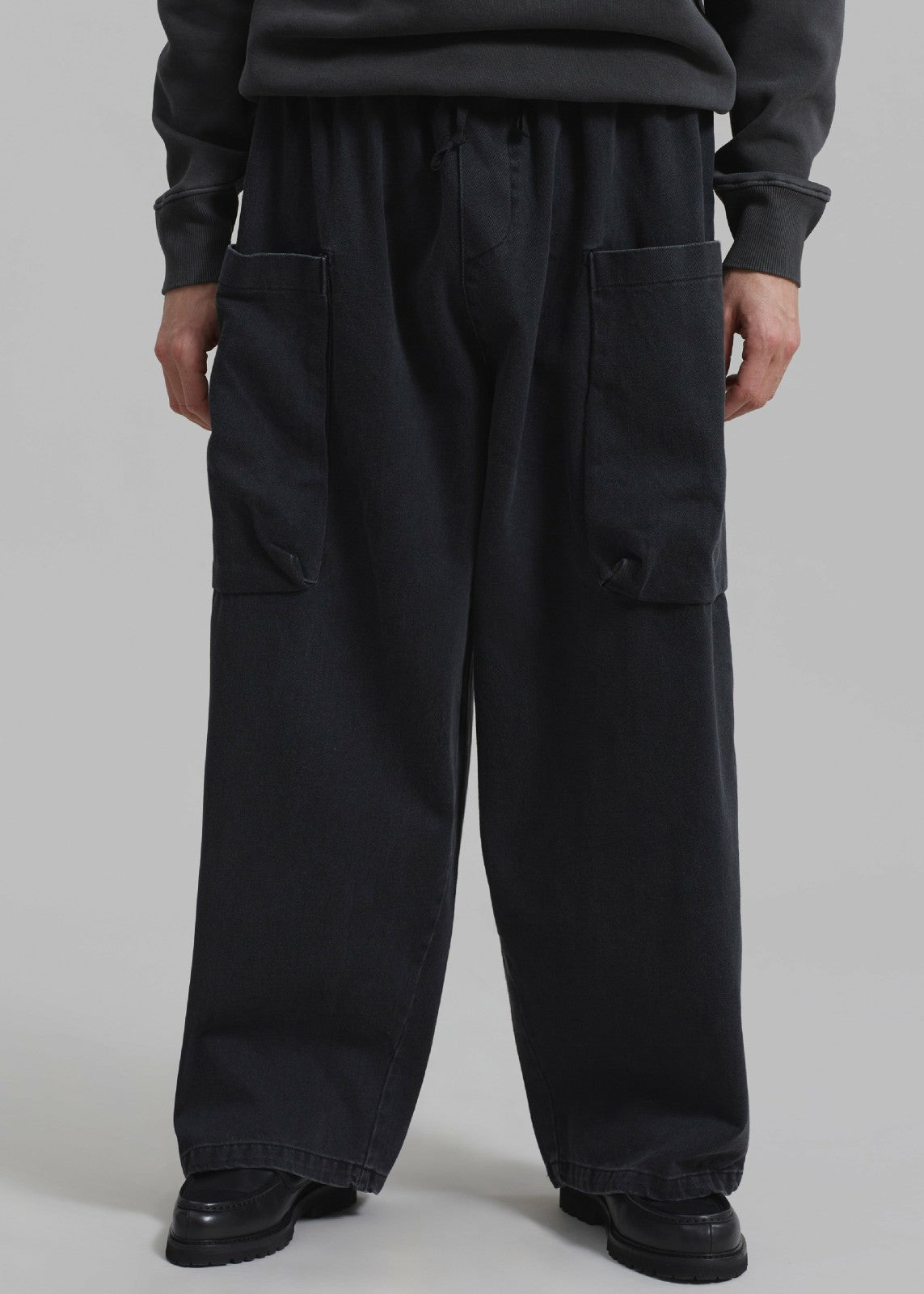 Cliff Denim Balloon Pants - Black