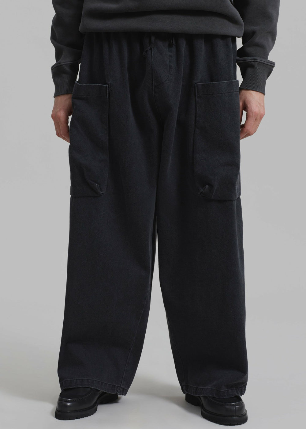 Cliff Denim Balloon Pants - Black