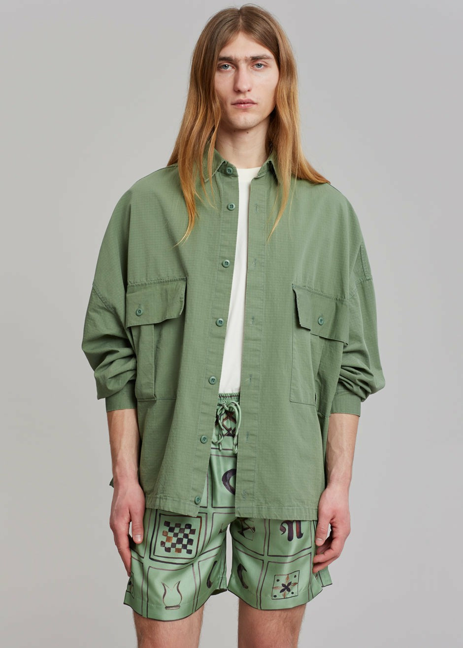 Seb Cargo Shirt - Army Green