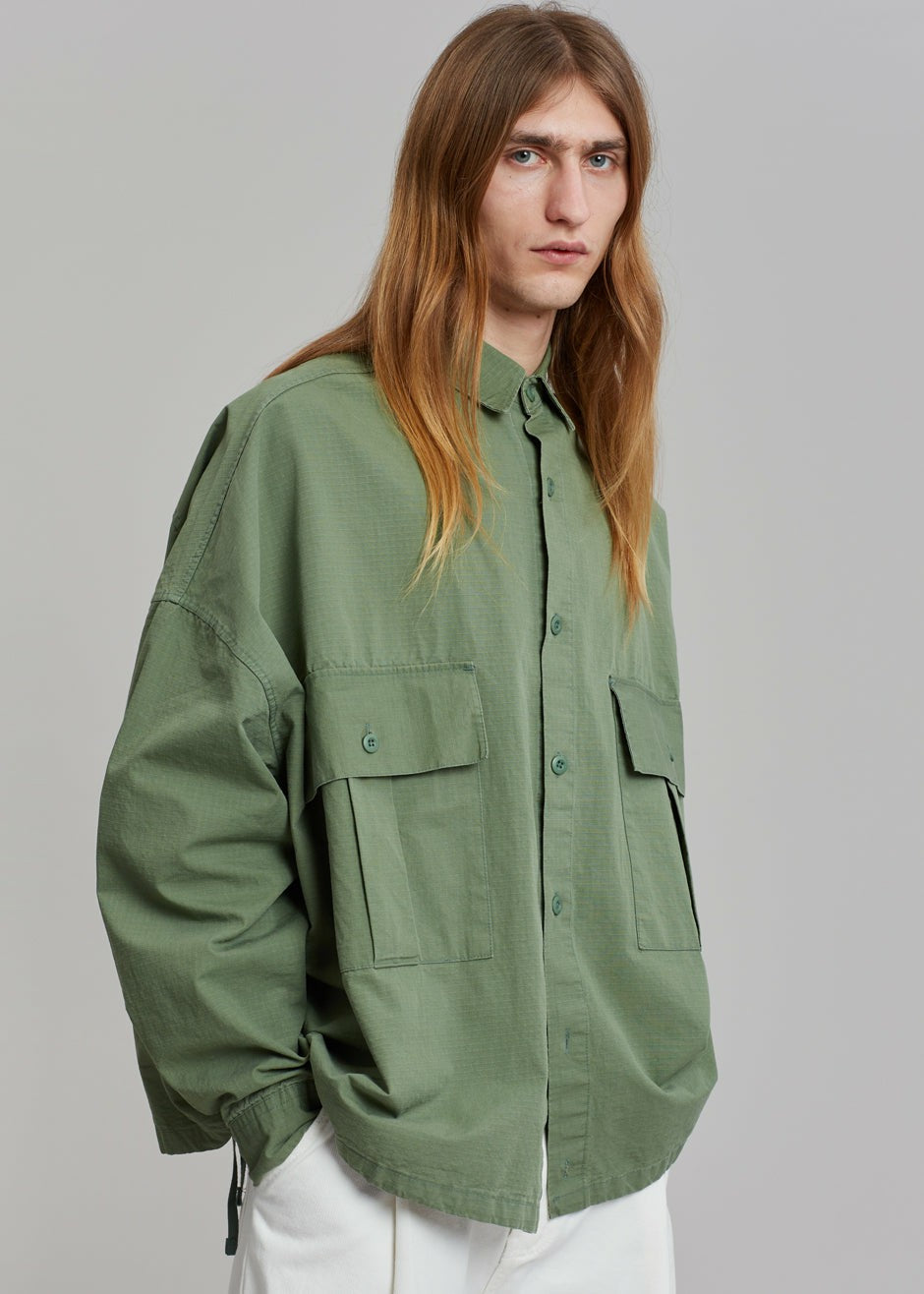 Seb Cargo Shirt - Army Green