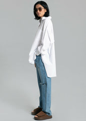 Kat Soft Oversized Shirt - White
