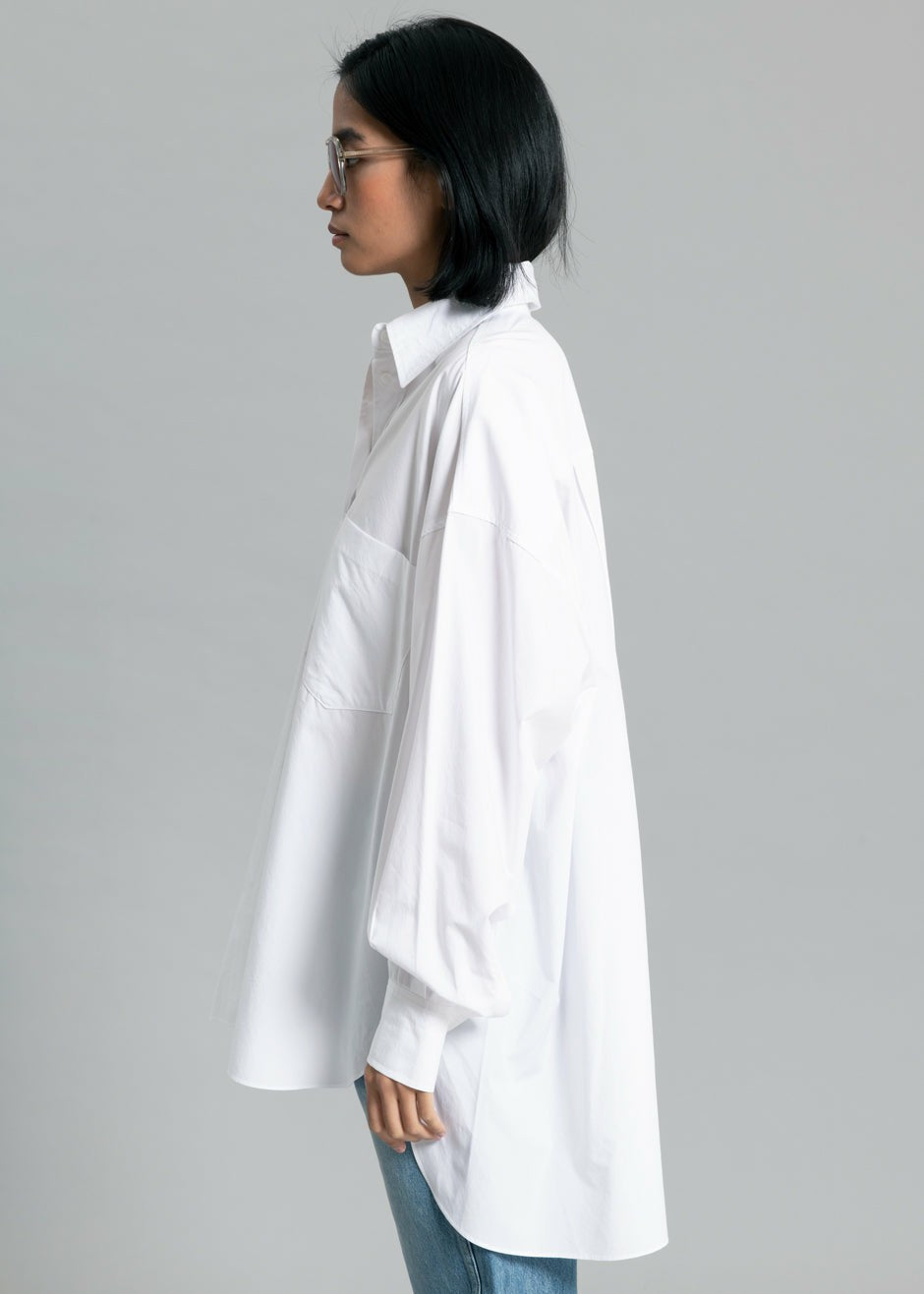 Kat Soft Oversized Shirt - White