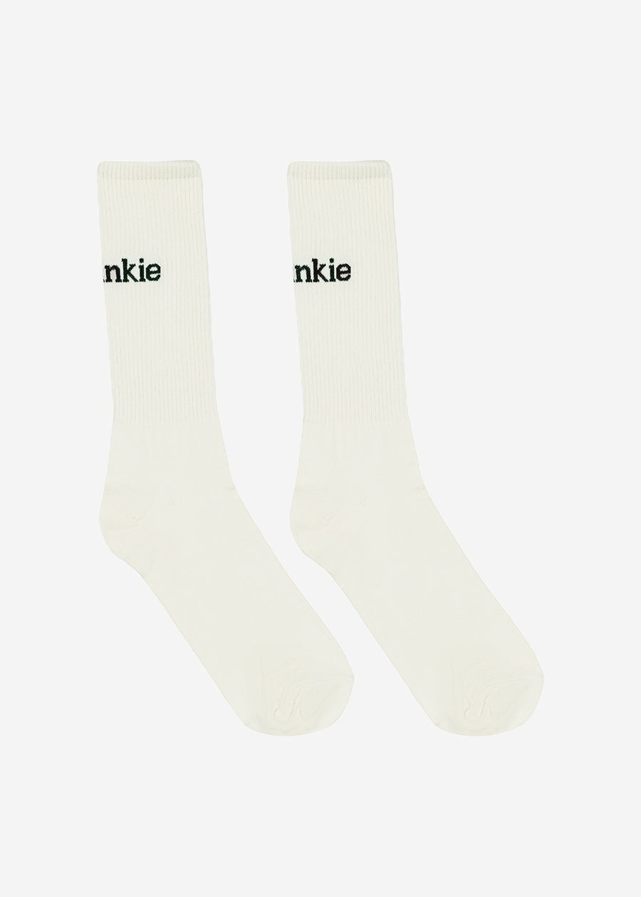 Frankie in English Ribbed Socks - Vanilla