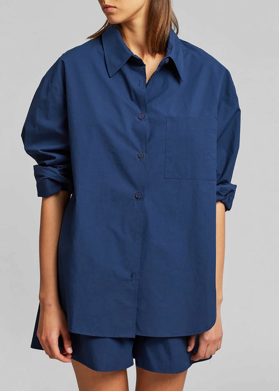 Lui Organic Cotton Shirt - Navy