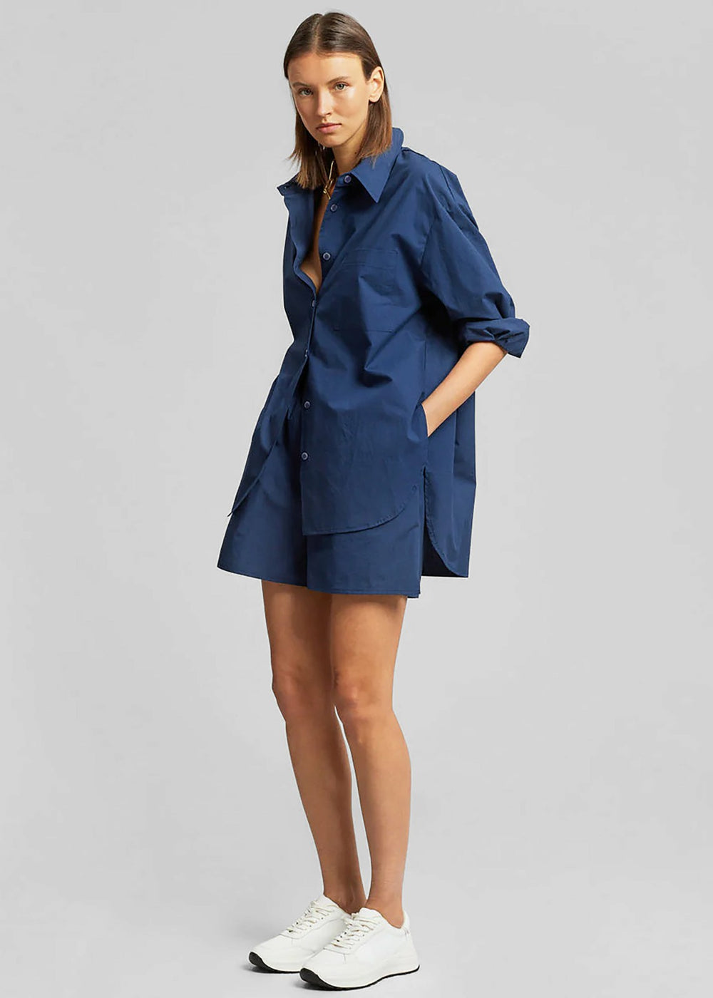 Lui Organic Cotton Shirt - Navy