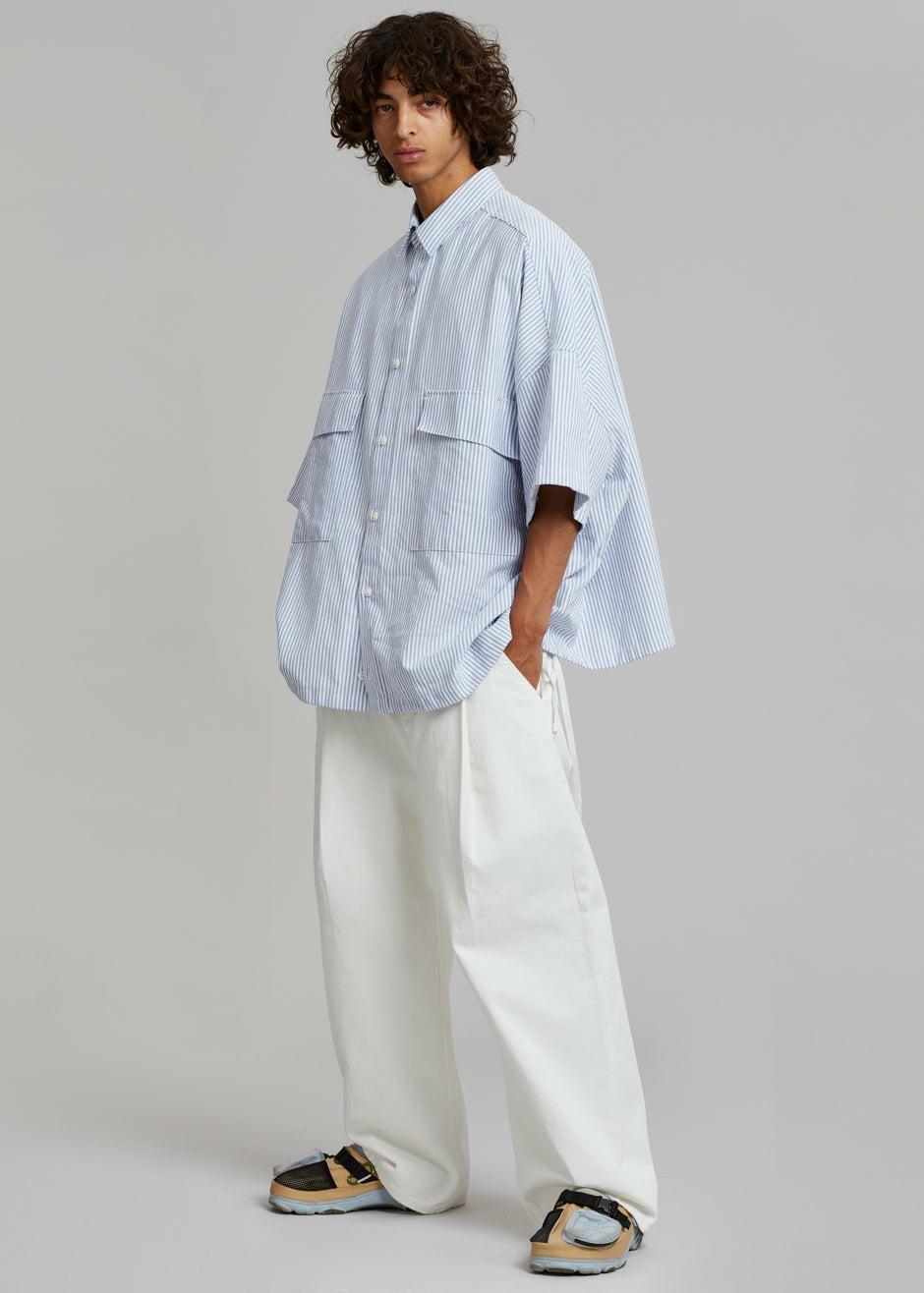 Ethan Pocket Shirt - Blue Stripe